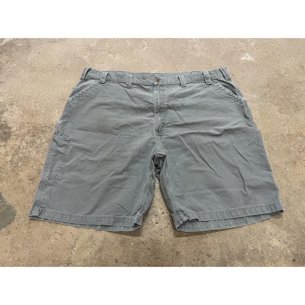 Carhartt Shorts Mens 48 Gray Canvas Carpenter Utility Work Original Fit B147 FAT